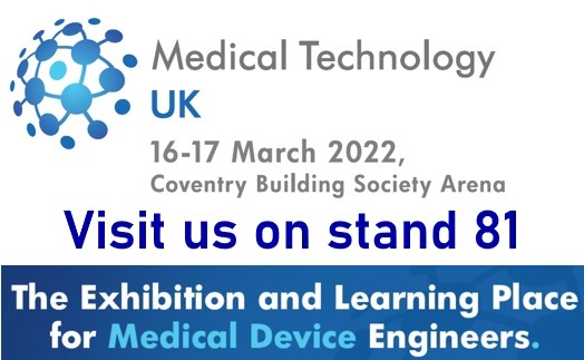 We are exhibiting at Medical Technology UK