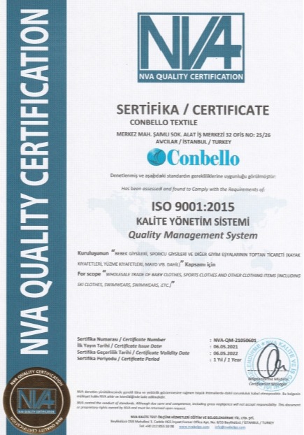 ISO 9001 SERTİFİKA