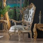 Høy kvalitet luksus kongelig fransk klassisk sofa sett møble